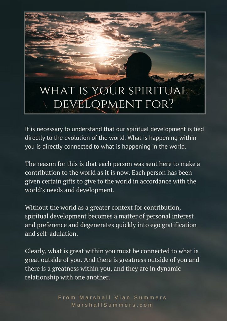 What is Spiritual Development For?